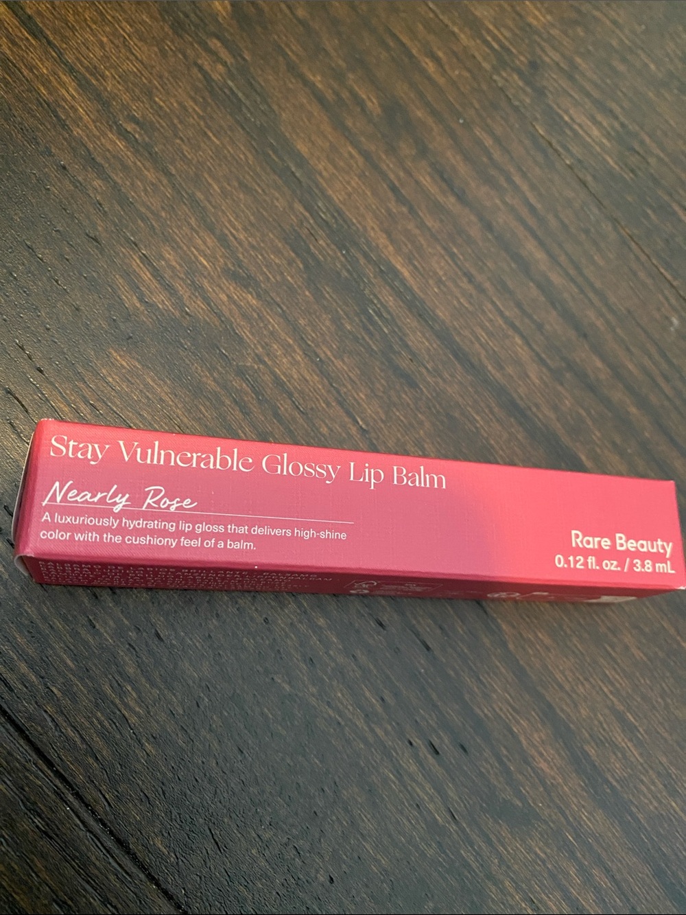 $20 msrp new Rare Beauty Stay Vulnerable Glossy Lip Balm - Nearly Rose Pink